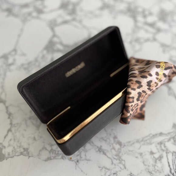 Roberto Cavalli Sunglasses Sun Glasses Eyeglasses Animal Print Case Hard - Picture 3 of 3